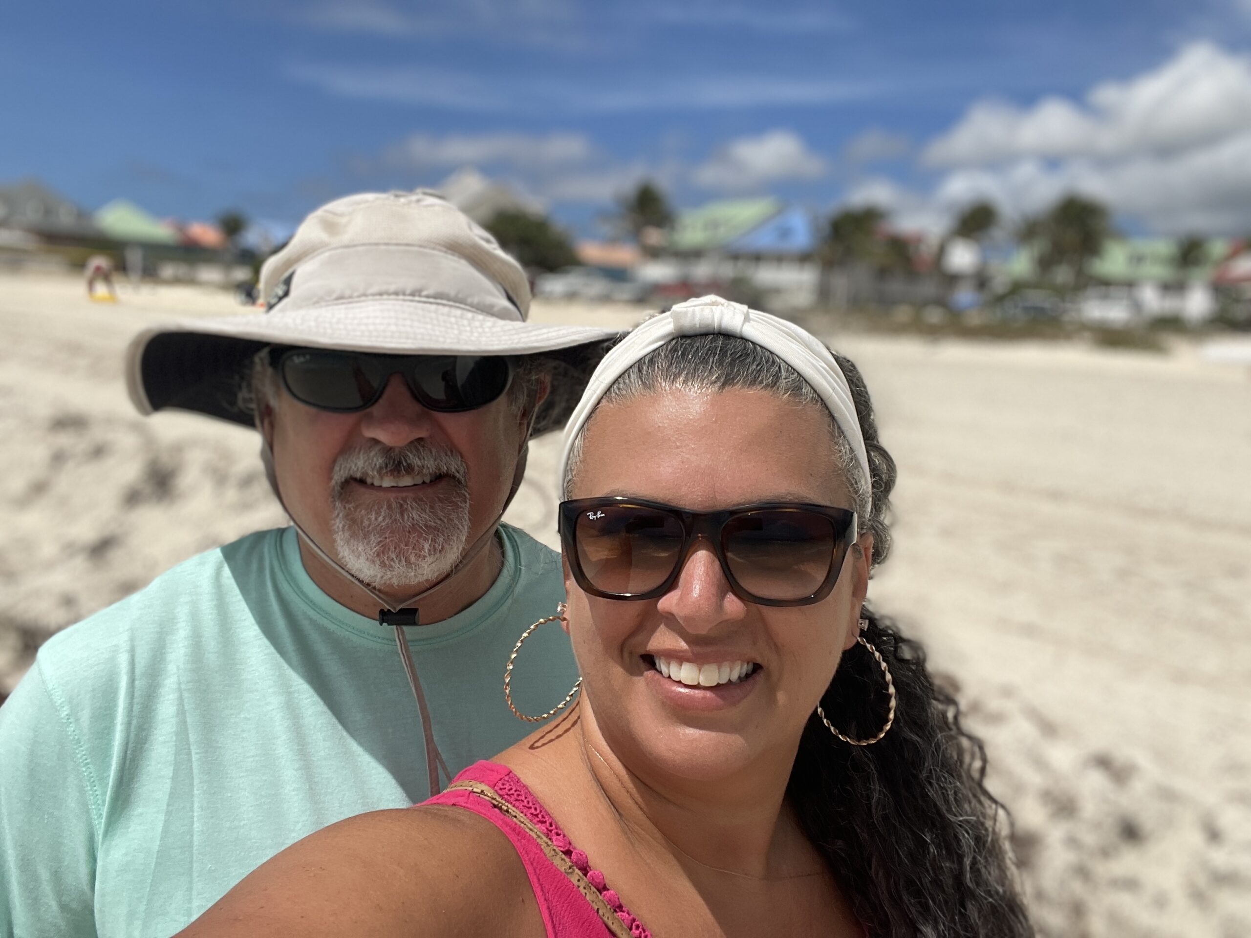 man and woman on the beach